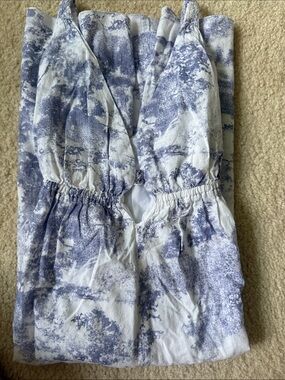 United Colors of Benetton!!! Blue and White Toile Print Sundress size M